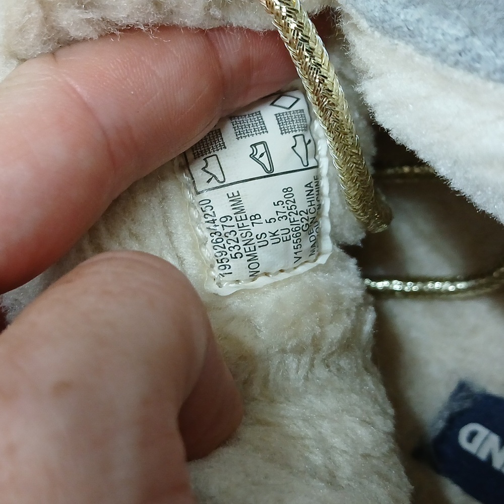 Women's All Season Lands End Bootie Slippers Gray Heather Sz. 7 - Picture 8 of 9
